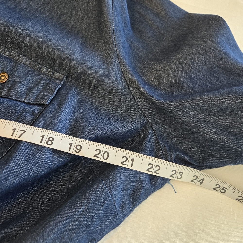 Milleniun Denim Dark Wash Dress Siz 1X Cottagecore Western - Picture 9 of 11